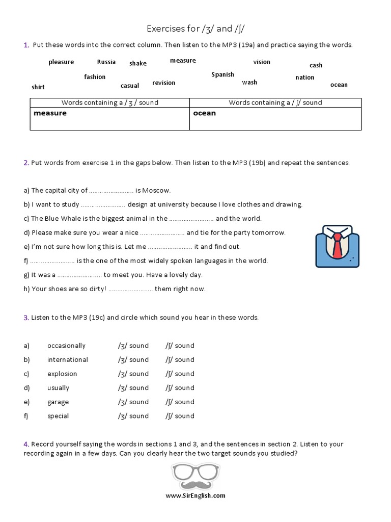 Mastering the Sounds: An Exercise Guide for Practicing /ʒ/ and /ʃ ...