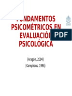 Fundamentos Psicométricos en Evaluación Psicológica