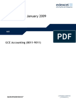 Mark Scheme January 2009: GCE Accounting (8011-9011)