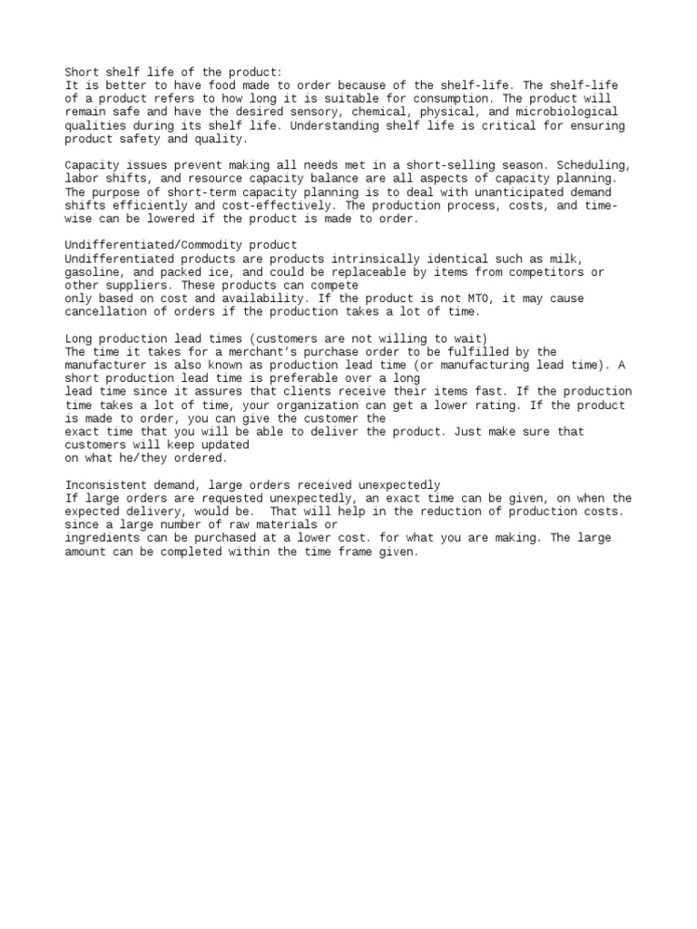 Short Shelf Life PDF