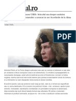 Putin A Distrus Succesiunea URSS: Articolul Sau Despre Unitatea Istorica A Rusilor Si Ucrainenilor A Aruncat in Aer Acordurile de La Alma Ata