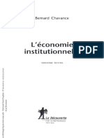 CHAVANCE 0 L'économie Institutionnelle - Cairn INTRO