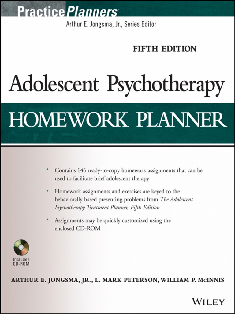the adult psychotherapy homework planner by jongsma