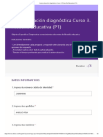 Autoevaluación Diagnóstica Curso 3. Filosofía Educativa (P1)