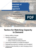 Fundamentals of Operations Management: Capacity Planning