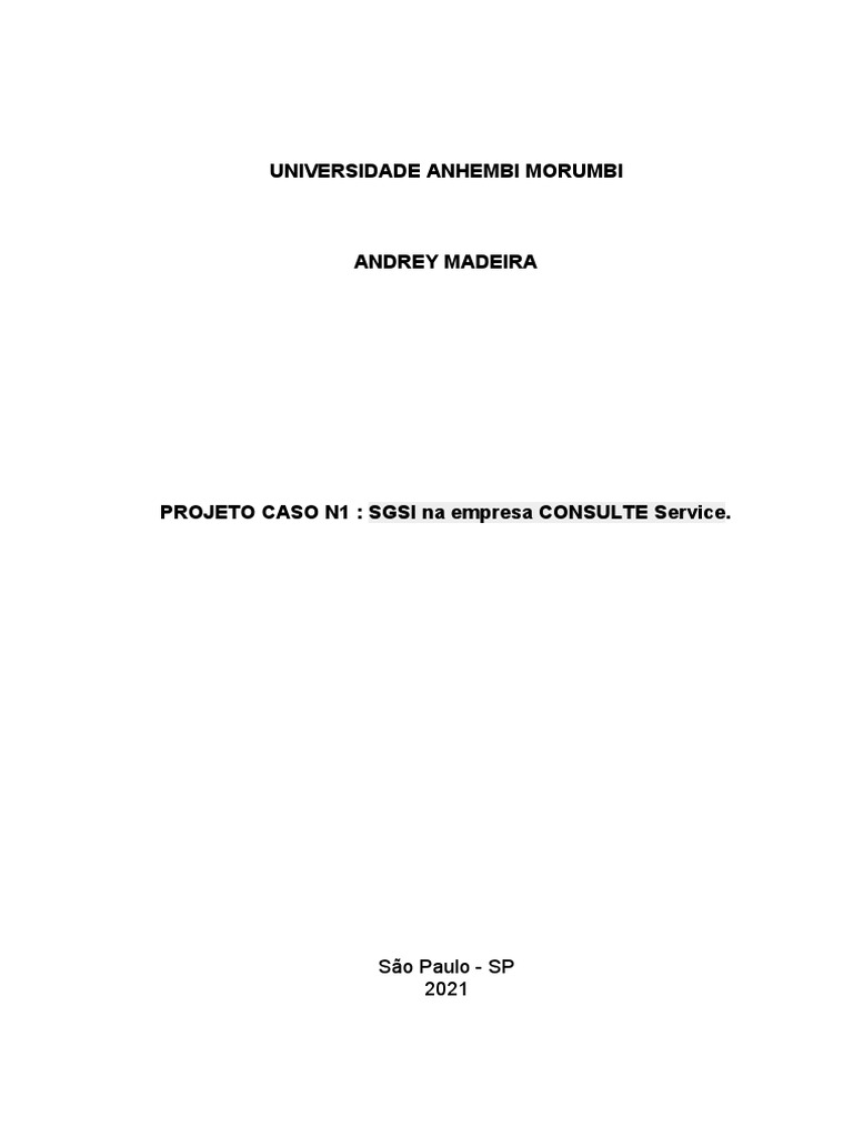 SGSI na CONSULTE Service: Análise e Implementação | PDF | Segurança da ...