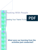 Peaking With People: Leading Your Teams To Success!