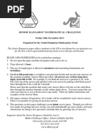 UKMT - SK - Senior Kangaroo Mathematical Challenge 2013 - Questions