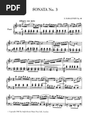 Kabalevsky Piano Sonata 3 Op.46 | PDF