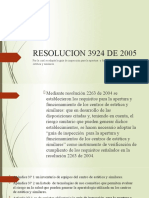 Resolucion 3924 de 2005