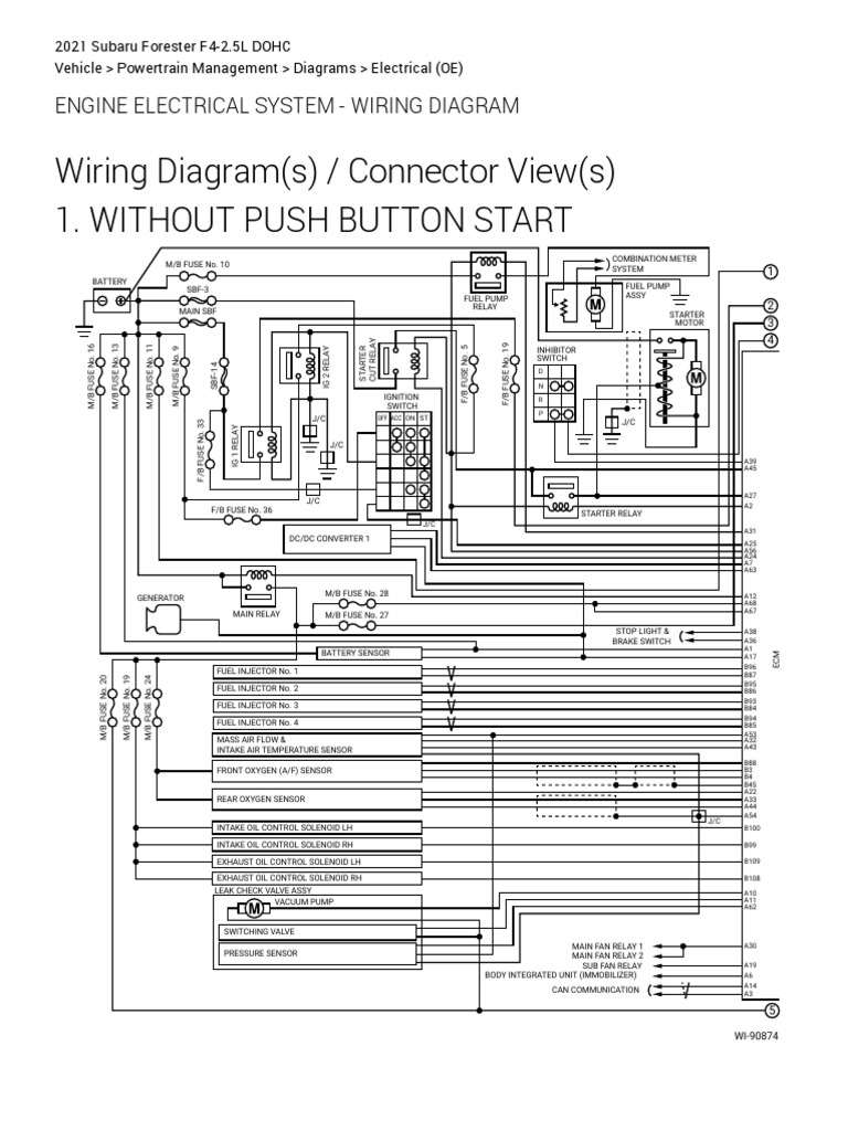 Wiring Diagram(s) / Connector View(s) Without Push Button Start 1 | PDF