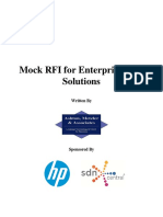 Mock RFI For Enterprise SDN Solutions: Written by