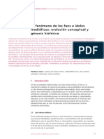 El Fenómeno de Los Fans e Ídolos Mediáticos Evolución Conceptual y Génesis Histórica