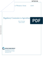 World Bank - Regulatory Constraints To Agricultural Productivity