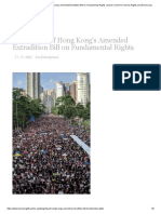 The Impact of Hong Kong's Amended Extradition Bill On Fundamental Rights