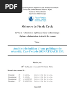 Audit et definition d’une politique de sécurité Cas d’etude SONATRACH DP