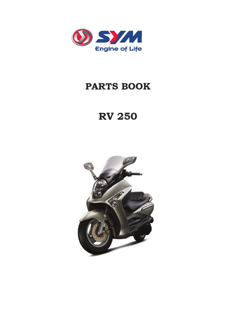SYM Scooter Parts rv250 PDF Screw Pipe (Fluid Conveyance)