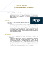 Learning Module 2 Strategic Management (MNGT 2) Overview: Activity