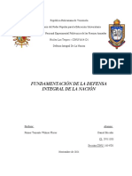 Fundamentación de La Defensa Integral de La Nación