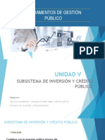SUBSISTEMA DE INVERSION Y CREDITO PUBLICO