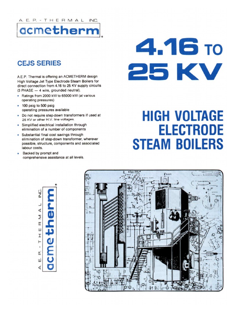 High Voltage Electrode Steam Boiler | PDF