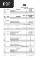 Price List Suplement: NO Jenis Nama Produk Sediaan