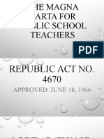 Magna Carta for Public School Teachers Act Summary