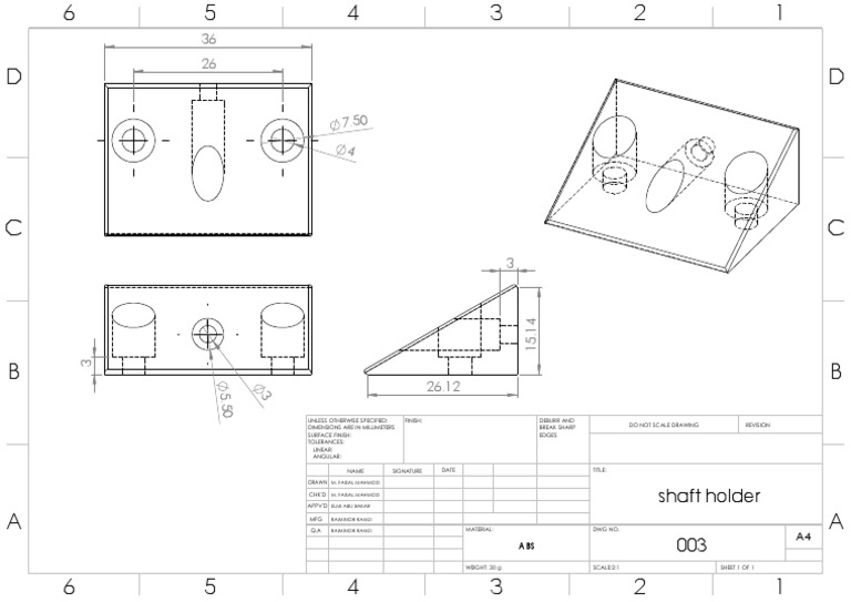 Shaft Holder - Sheet1 | PDF