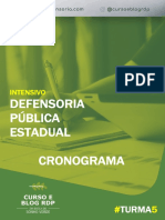 Curso Intensivo Defensoria Pública Estadual - Cronograma e Metas