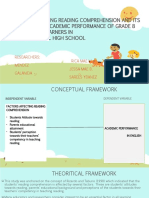 Factors Affecting Reading Comprehension and Its Impact On The Academic Performance of Grade 8 Curriculum Learners in Claver National High School