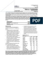 Yura S.A. Y Subsidiarias: Fundamento de Clasificación de Riesgo