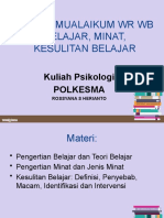 Psikologi Belajar Dan Minat