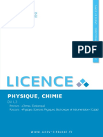 Licence Physique, Chimie en l3