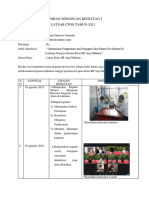 Laporan Mingguan Kegiatan I Latsar Cpns Tahun 2021: N O Tanggal Uraian Kegiatan Dokumentasi 1 - 18 Agustus 2021