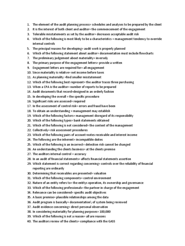Audit Midterm Exam | Download Free PDF | Audit | Internal Control