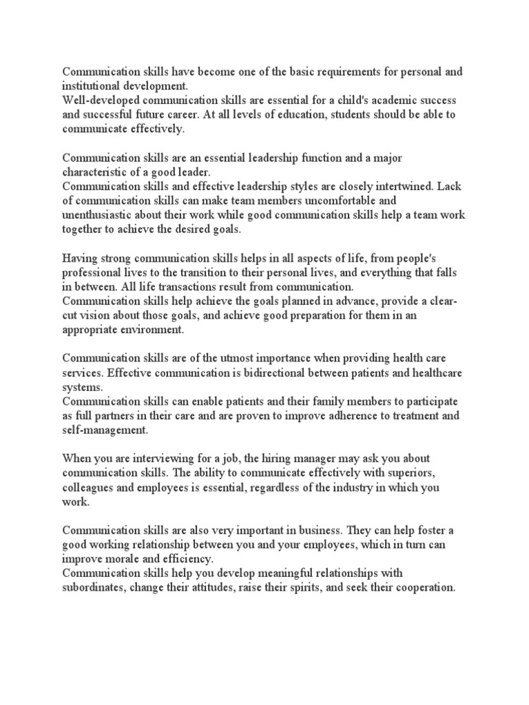 Communication in Personal Development | PDF | Career & Growth | Wellness