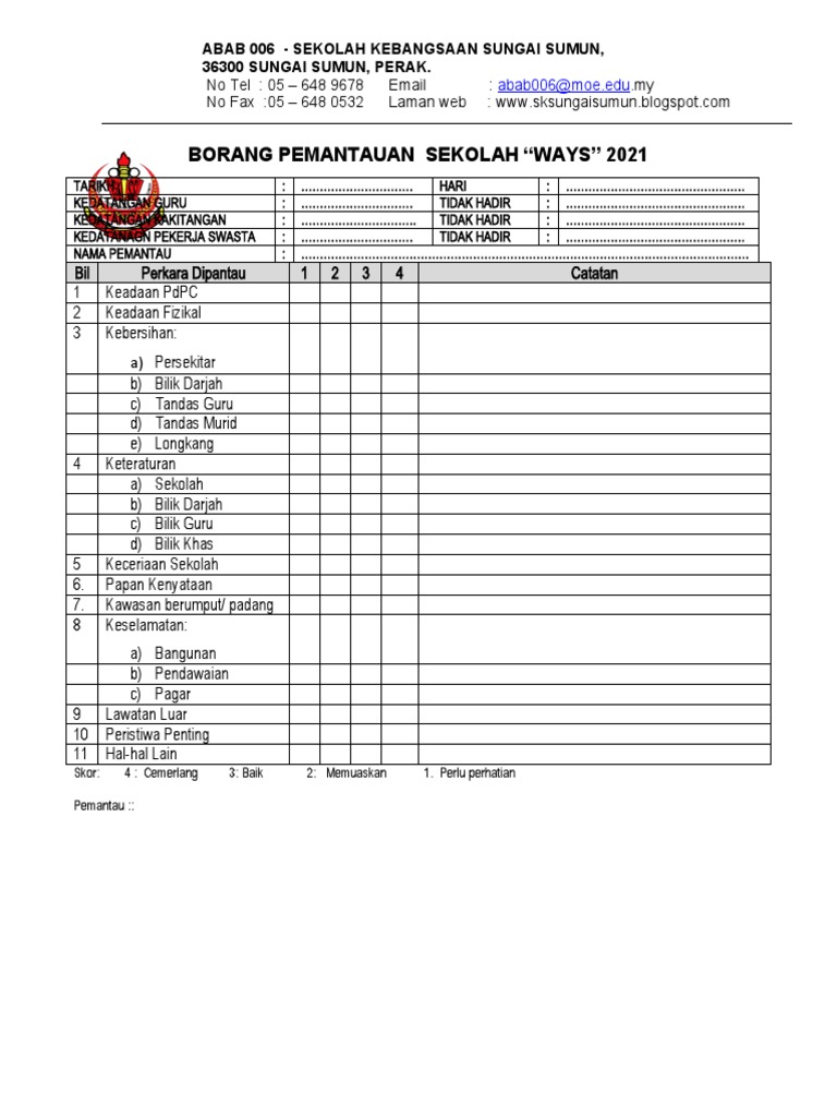 Borang Ways 2021 | PDF