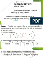 Week 4 - Filipino& PE