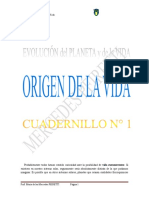 EVOLUCION Nº 1 ORIGEN DE LA VIDA