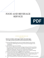 Food and Beverage Service Food and Beverage Service