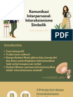 Komunikasi Interpersonal - Interaksionisme Simbolik - 2021