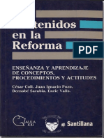 Los Contenidos de La Reforma Enseñanza y Aprendizaje de Conceptos, Procedimientos y Actitudes (1)