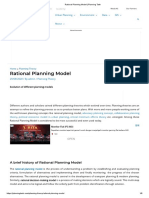 Rational Planning Model - Planning Tank