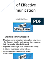 7 C's of Effective Communication: Sajjad Iqbal Khan