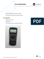 Digital Multimeter List: Electronics Foundations: Fundamentals