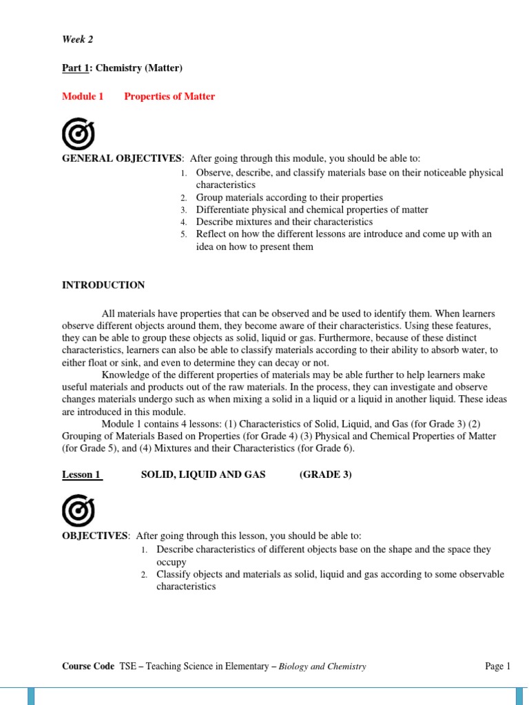 Learning Module BTECH TBC - Part1.chem Module1 | PDF | Decomposition ...