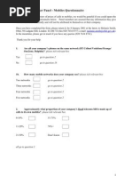 Large Business User Panel - Mobiles Questionnaire: Go To Question 2 Go To Question 1b