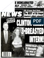 Weekly World News Jan 15 2002 - Clinton Hires 3-Breasted Intern!