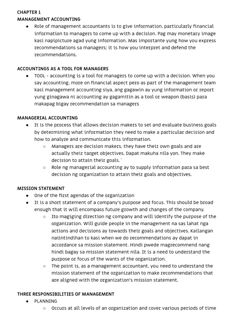 Management Accounting Essentials | PDF | Management Accounting | Accounting