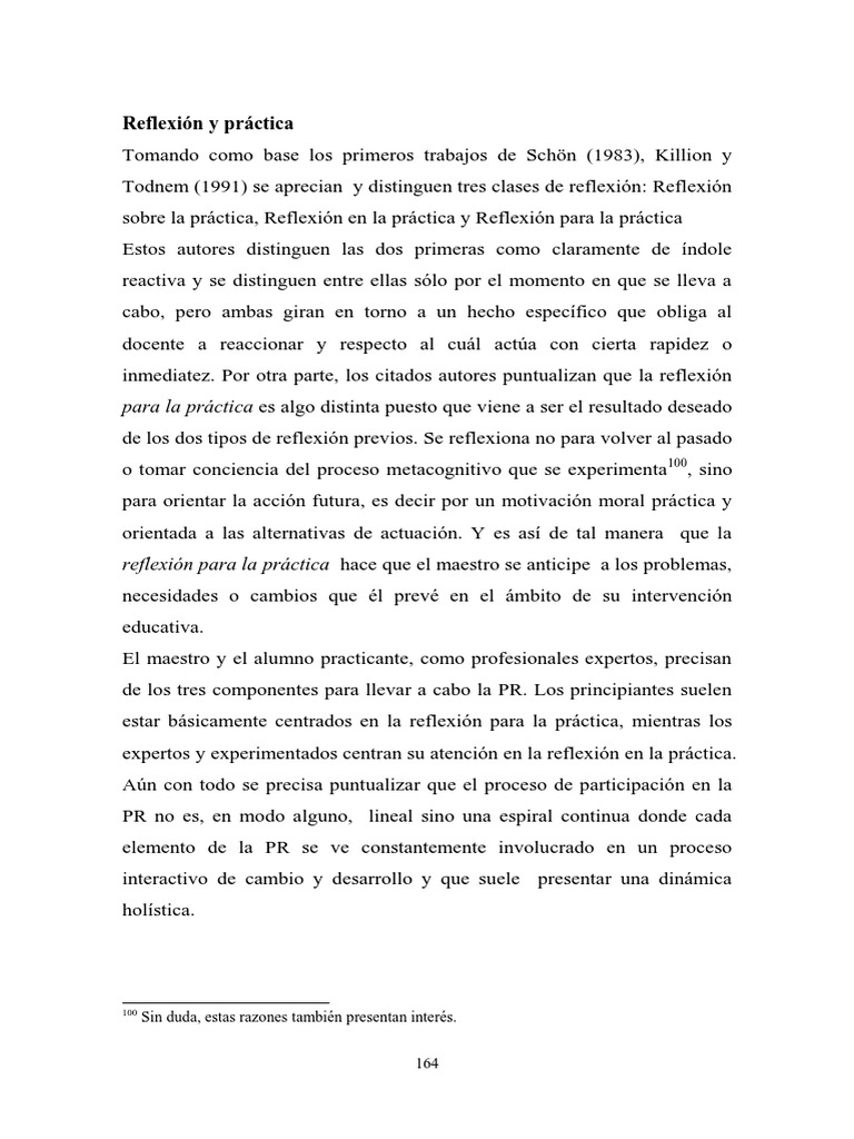 Niveles y Activadores de la Reflexión Docente | PDF | Maestros | Salón ...